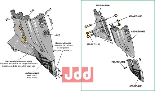 Komplet sett m. holder & Spiss - JDD Utstyr