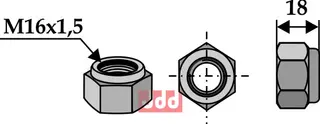 Låsemutter M16x1,5 Bucher/Dücker