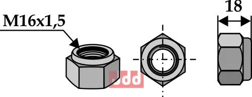Låsemutter M16x1,5 - JDD Utstyr
