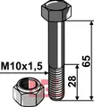 Bolt M10x1,5x65 - 10.9 m. L&#229;semutter Agria/Fischer/Hansa/Votex/Marsk-Stig