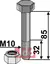 Bolt M10x1,5x85 - 10.9 m. Låsemutter Bomford/Epoke/Noremat/Marsk-Stig