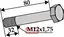 Bolt M12x1,75x80 - 10.9 m. Låsemutter Agromet/Dücker/Irus/Agrotec