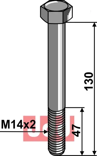 Bolt M14x130 - 10.9 - JDD Utstyr