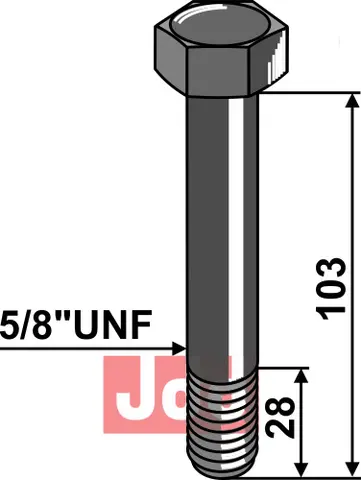 Bolt 5/8&#39;&#39;UNFx103 - 8.8 Bomford/Mc Connel