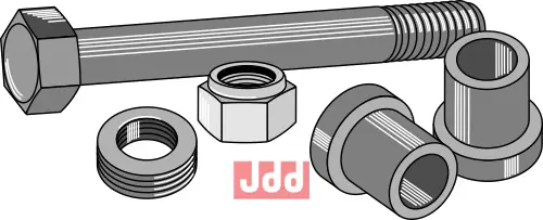 Boltsett M16x1,5 m. foring, Låsemutter - JDD Utstyr