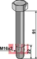 Hexagonbolt M16 uten mutter Lengde 91 mm - Kvalitet 10.9