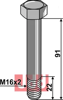 Bolt M16x2x91 - 10.9 Kuhn/Nobili