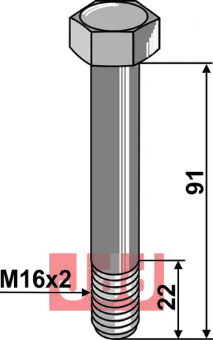 Bolt M16x2x91 - 10.9 Kuhn/Nobili