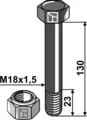 Bolt M18x1,5x130 10.9 m/mutter