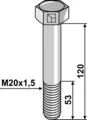 Bolt M20x1,5 til Maschio Lengde 120mm, kvalitet 10.9