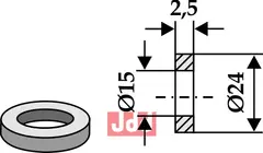 Skive Ø24x2,5xØ15 Agrimaster/Bomford