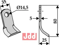 Y- kniv Passer til mange fabrikater