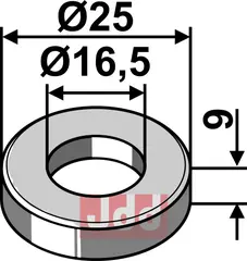 Foring Ø25x9xØ16,5 Agrimaster