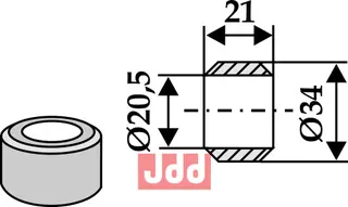 Skive Ø34x21xØ20,5 Agram