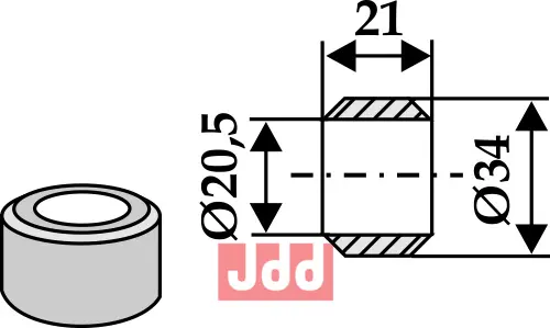 Skive Ø34x21xØ20,5 - JDD Utstyr