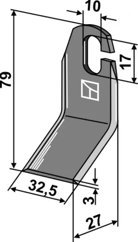 Vertikalskjærerkniv 5 mm Til GH02, GHL02, GHLT02