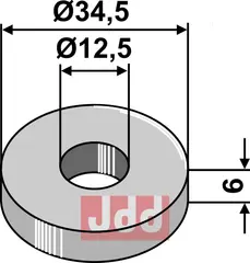 Skive Ø34,5x6xØ12,5 AS