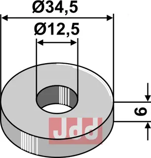 Skive Ø34,5x6xØ12,5 AS