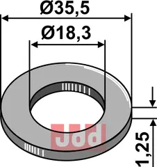 Fjær skive konisk Ø35,5x1,25Ø18,3 AS