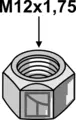 Selvlåsende mutter til AS Motor M12x1,75, passer til AS Motor