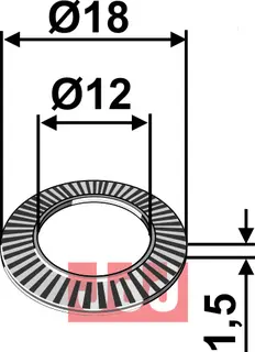 Skive Ø18x1,5xØ12 AS