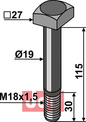 Bolt M18x1,5x115 - 10.9 Berti