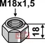 Låsemutter M18x1,5 - 10.9 Berti