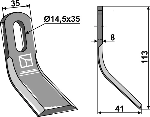 Y- kniv 113x35 mm