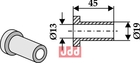 Indre bush til Bomford 45xØ13xØ19, 03.437.01