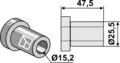 Bøssing til Bomford 47,5xØ15,2xØ25,5 mm
