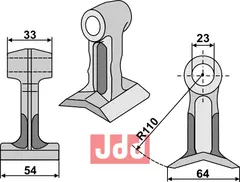 Hammerkniv 54mm Bomford/Mc Connel