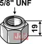 Låsemutter  5/8''UNF Bomford/Mc Connel