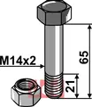 Bolt M14x2x65 - 10.9 m. Låsemutter Bruni/Assaloni/Cosma