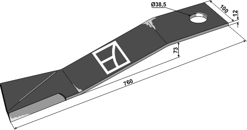 Kniv 760 mm - venstre Passer til bomford cutlass 600