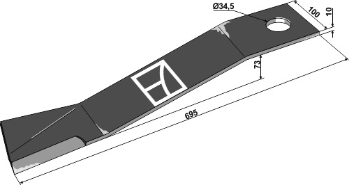 Kniv 695 mm - venstre