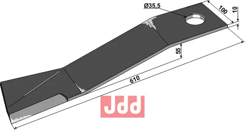 Kniv 610mm - JDD Utstyr