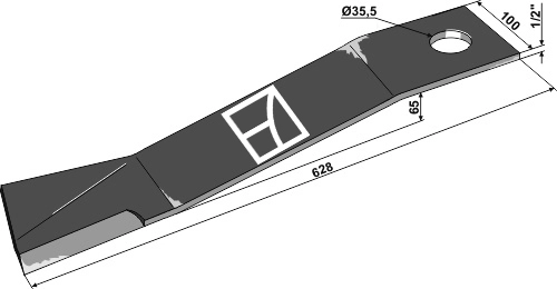 Kniv 628 mm - venstre