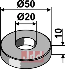 Skive Ø50x10xØ20 Mc Connel