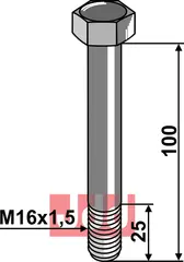 Bolt M16x1,5 x 100 - 10.9 Dücker