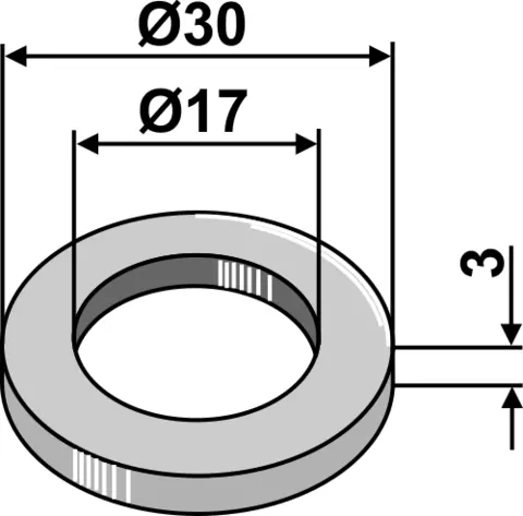Skive ø30x3xø17
