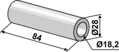 Bøssing til Dücker Lengde 84mm, Ø18,2mm, Ø28mm