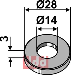 Skive – Ø28x3xØ14 Epoke