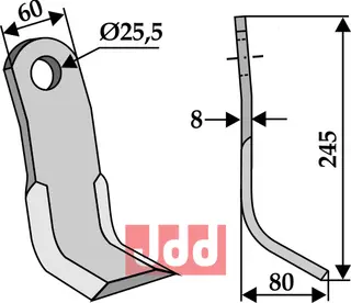 Y-blad 245x60mm til Frontoni 245mm lengde, 60mm bredde