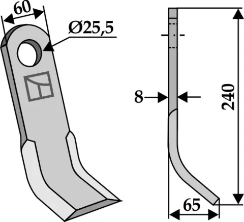 Y-kniv 240x60 mm Til Ferri F