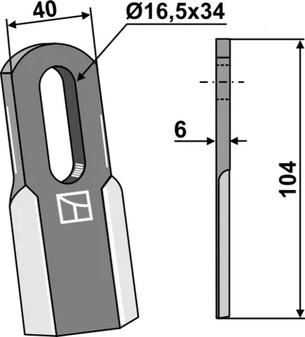 Kniv 104x40 mm Til Ferri MKD Serie 01 / Ferri Serie