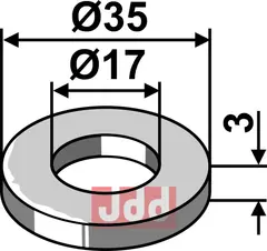 Skive Ø35x3xØ17 Claas/Ferri/Kuhn/Nobili/Vogel u. Noot
