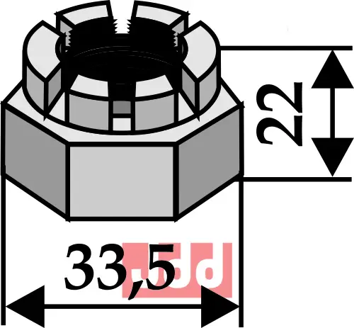 KronMutter M20x1,5 - JDD Utstyr