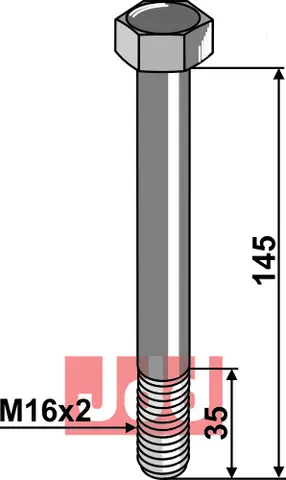 Bolt M16x2 x 145- 10.9 Gilbers