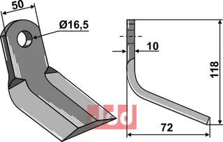 Y- kniv Hermes/Müthing