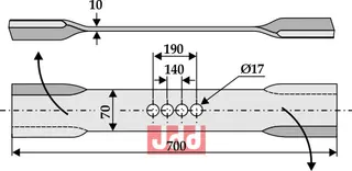 Mover-blade 700mm til Hermes 700mm, 70mm bredde, 10mm tykkelse